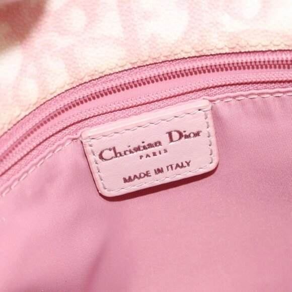 Christian Dior Trotter Canvas Romantic Chain Bag PVC Pink Silver Auth - Picture 13 of 16